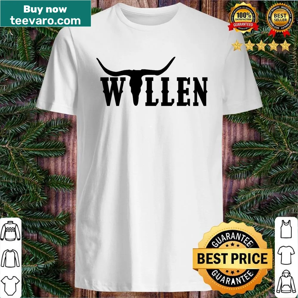 Western style shirt with bull skull graphic