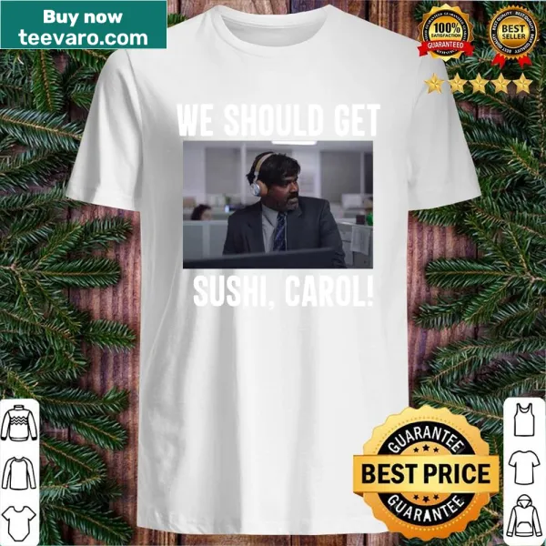 Shirt with playful invitation to get sushi