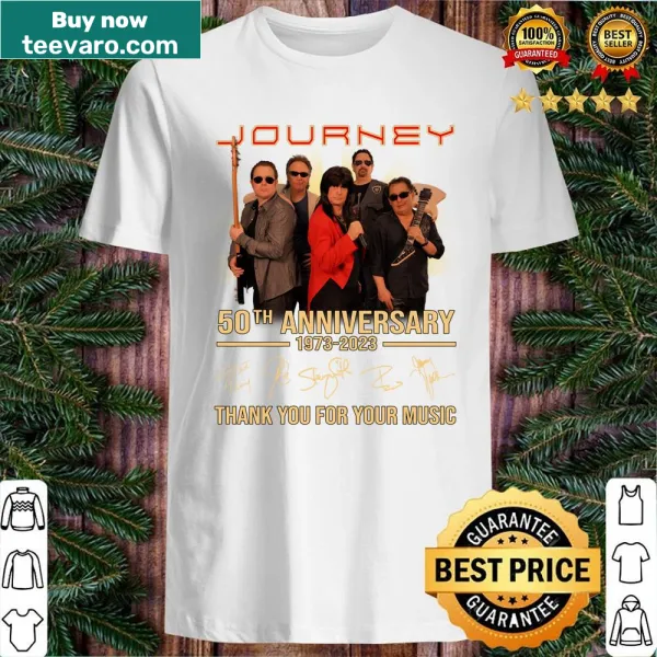 Commemorative shirt for 50th anniversary with years and signatures