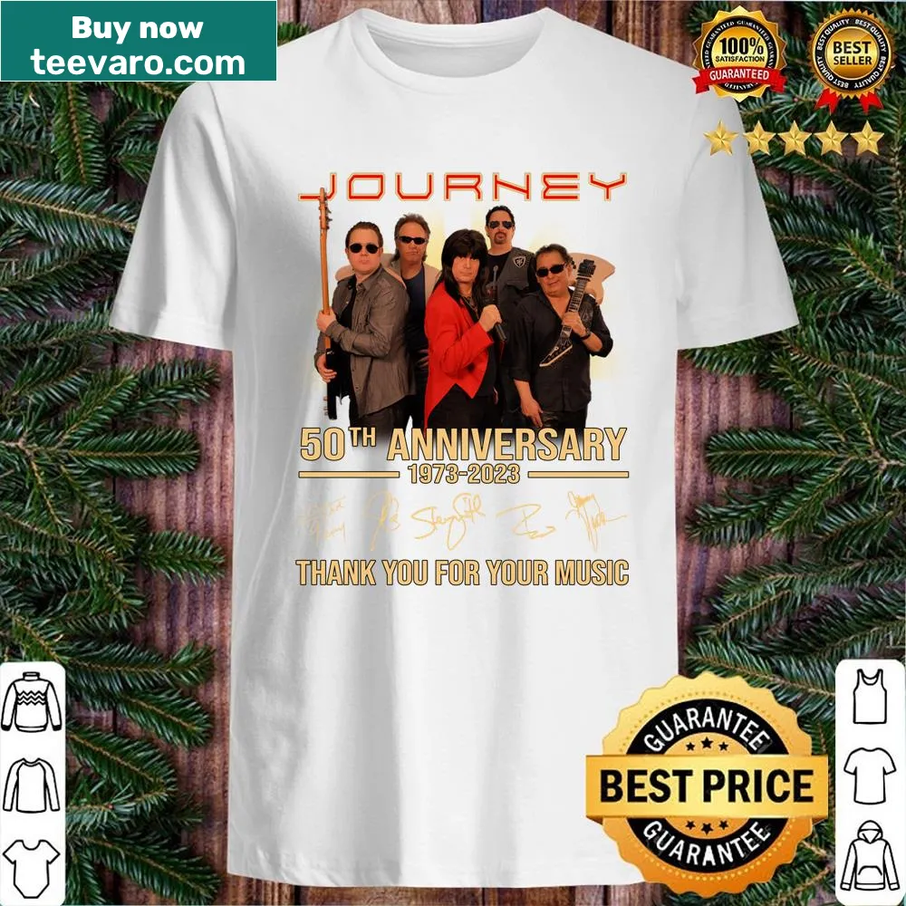 Commemorative shirt for 50th anniversary with years and signatures