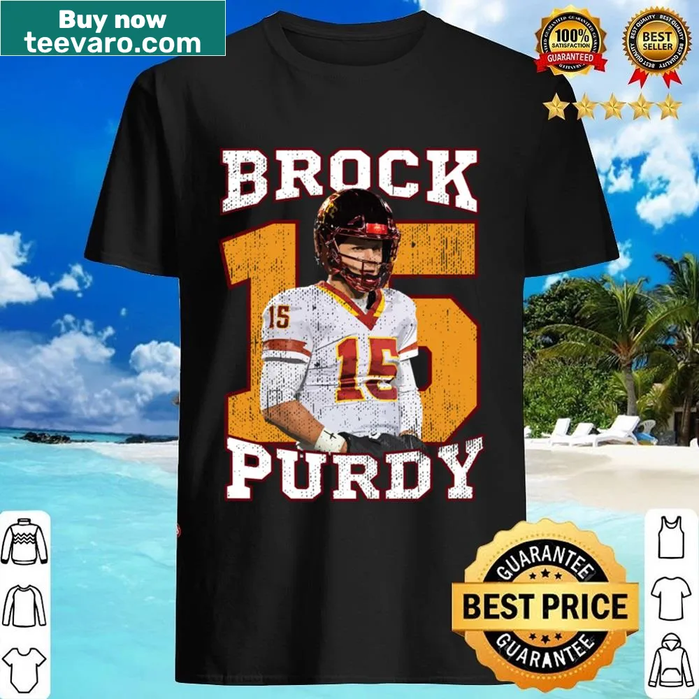 Brock Purdy shirt celebrating the football athlete