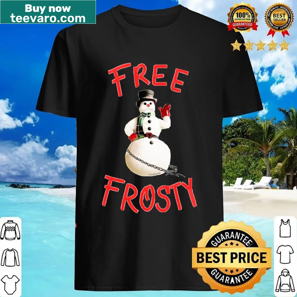 Cartoon graphic of Frosty and The Kranks on a Christmas t-shirt