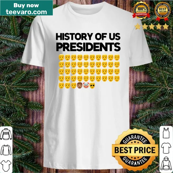 Educational shirt depicting the history of U.S. Presidents