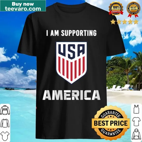 Shirt featuring the phrase 'I Am Supporting America' in bold text