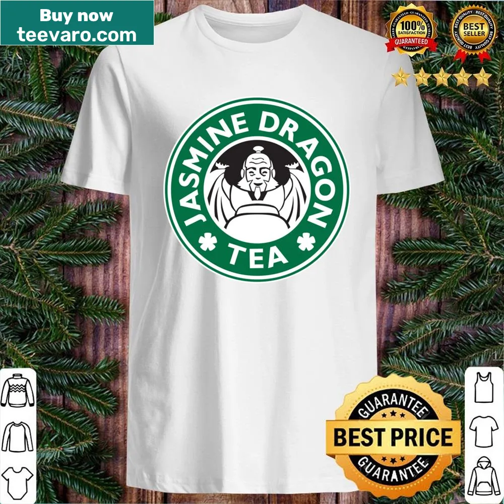 Shirt celebrating the Jasmine Dragon Tea Shop with a charming design