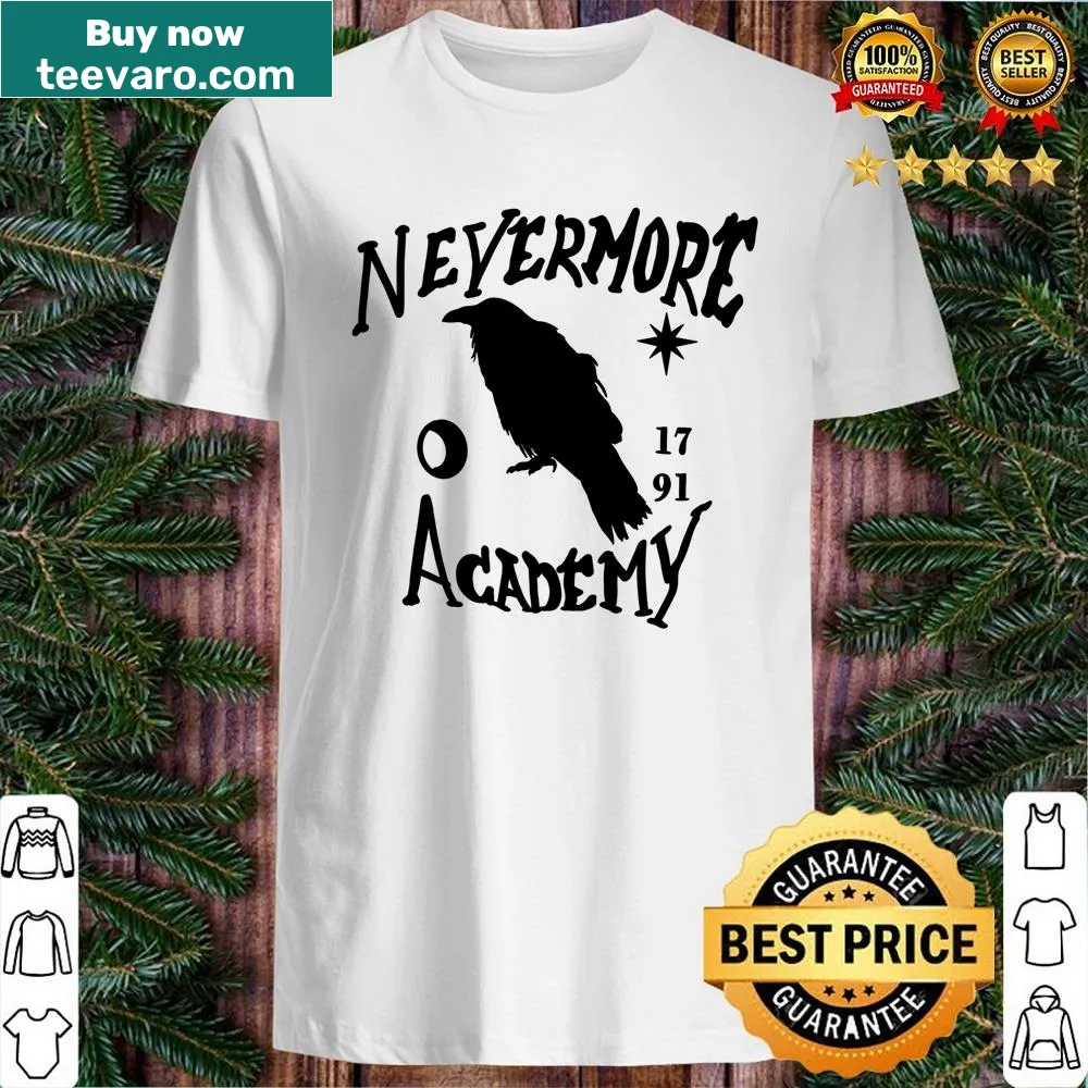 Bold text design inspired by Nevermore Academy with a gothic theme