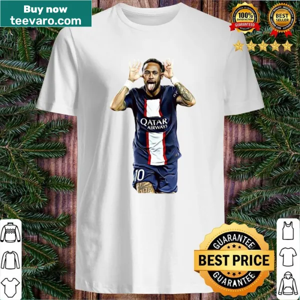 Shirt featuring Neymar celebration graphic for PSG fans