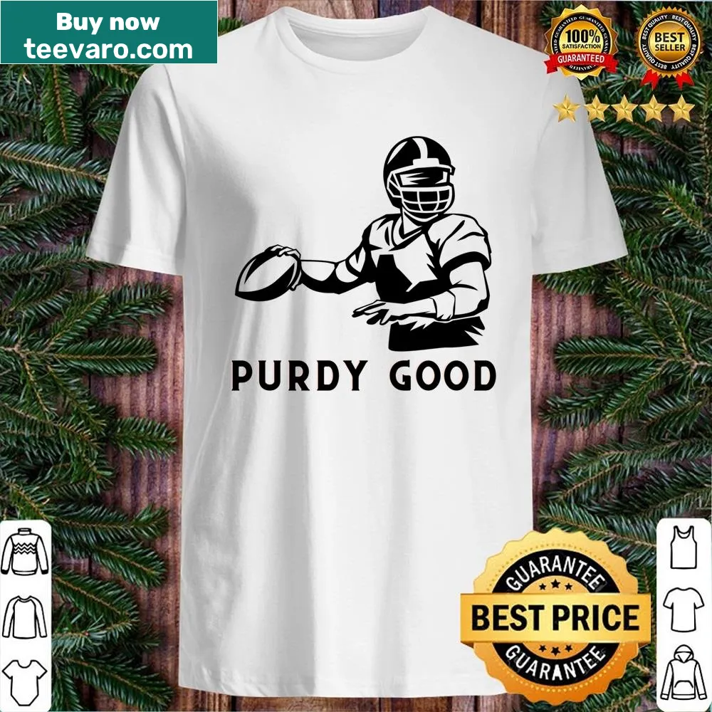 Funny shirt featuring Brock Purdy art with a humorous twist.