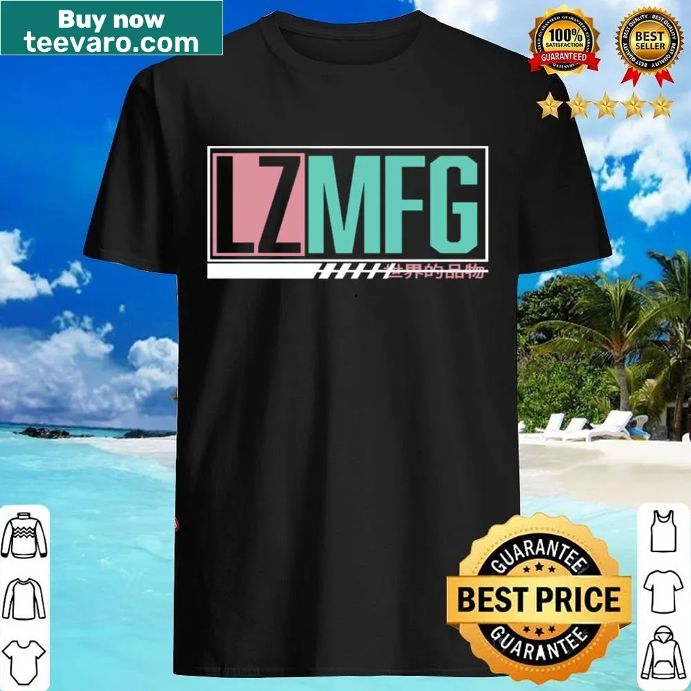 Lzmfg logo shirt representing Adam Lz merchandise