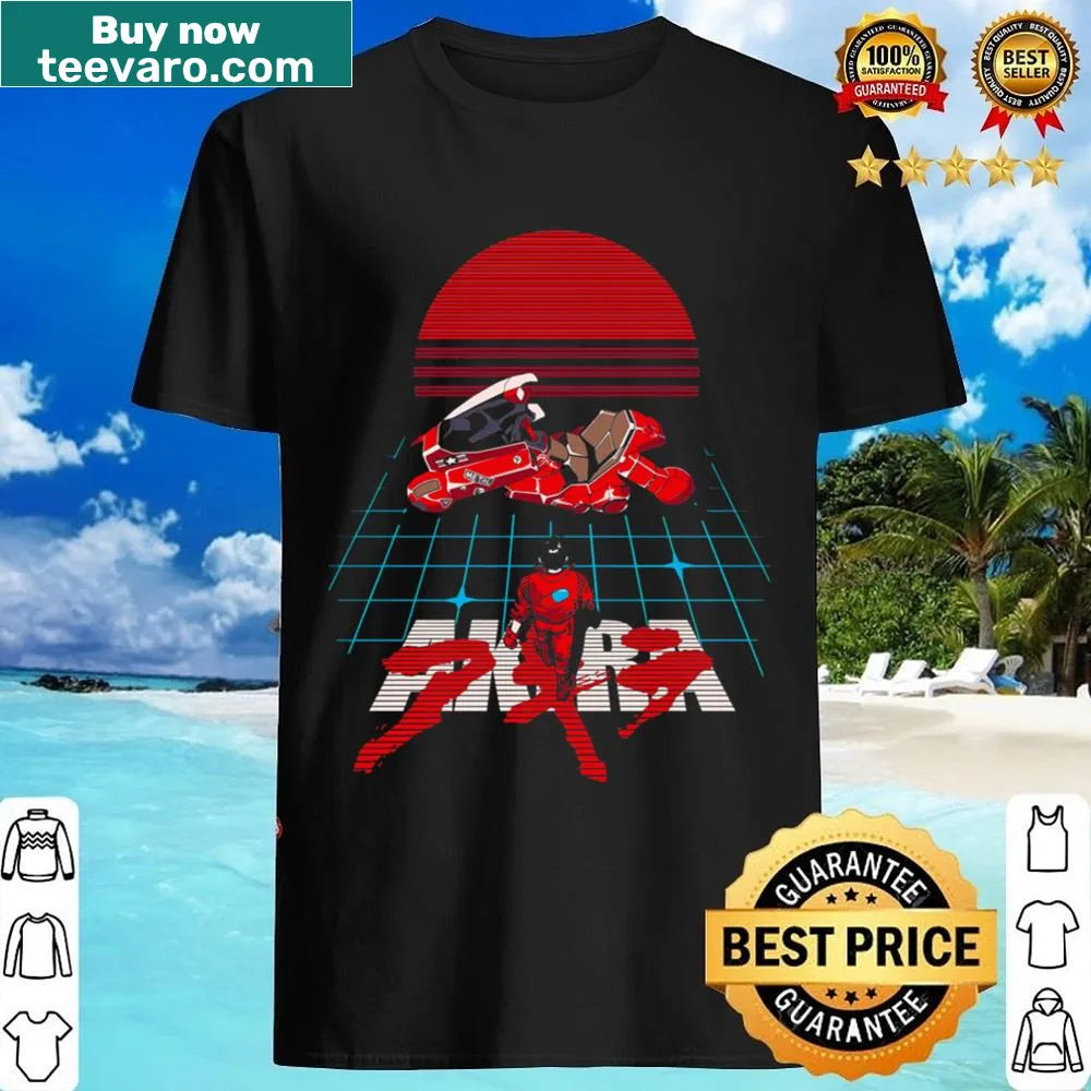 Illustration of a motorbike inspired by Akira on a shirt