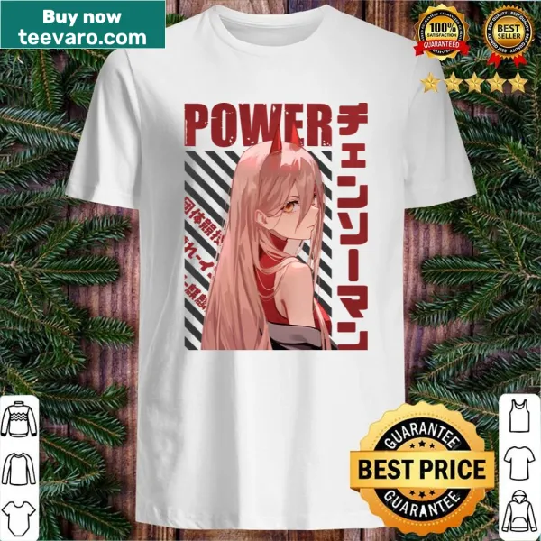 Dynamic Chainsaw Man shirt with powerful character art