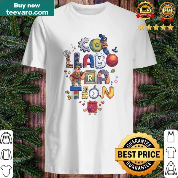 Funny Collaboration shirt with playful typography