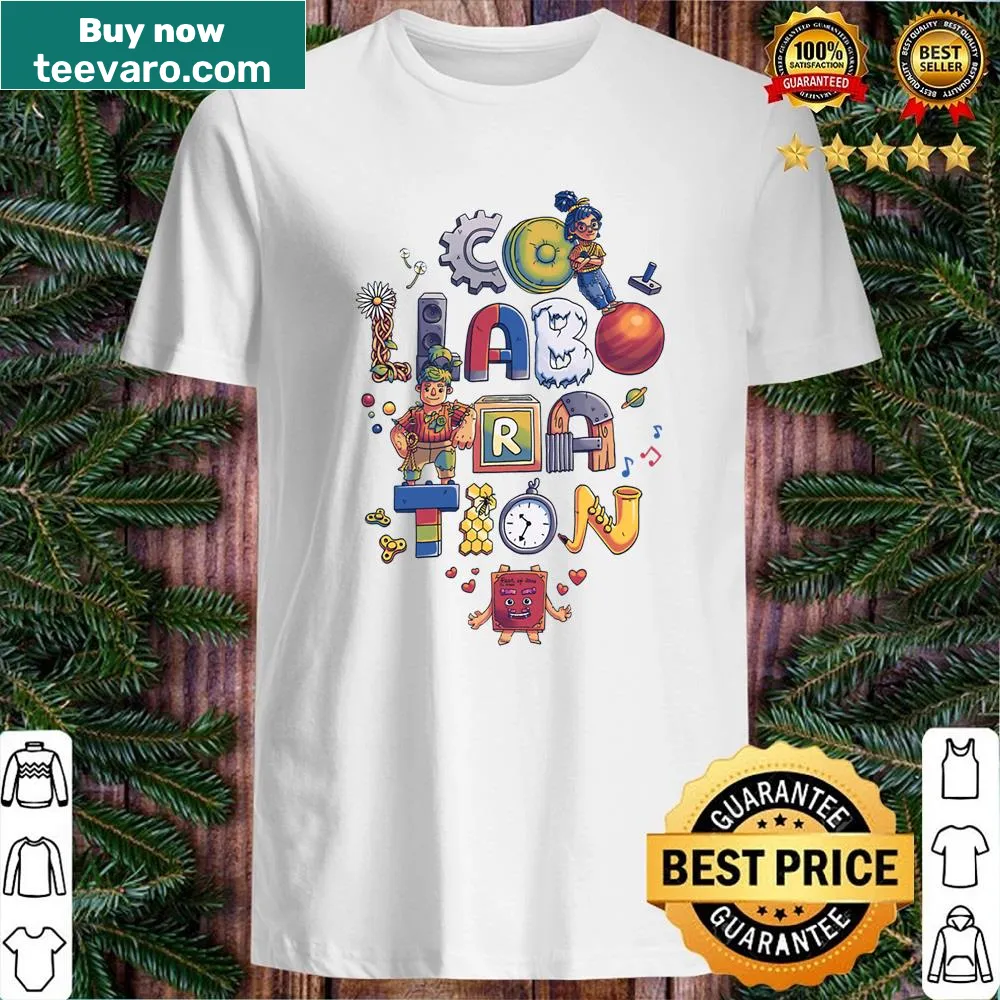 Funny Collaboration shirt with playful typography