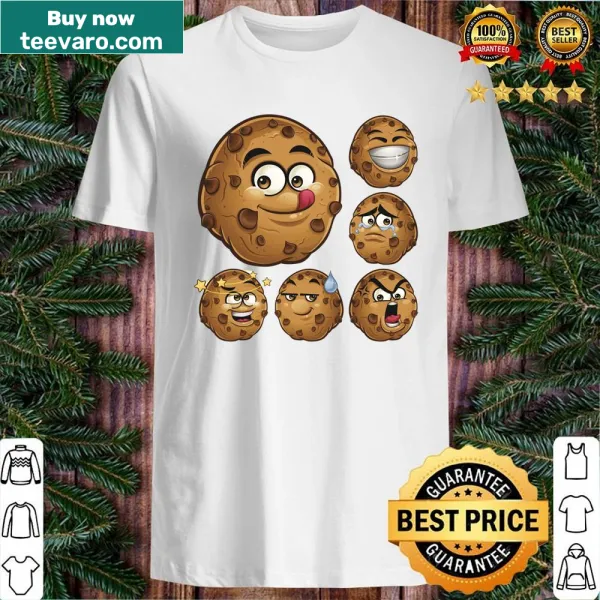 Cookie-themed shirt with playful emoji illustrations