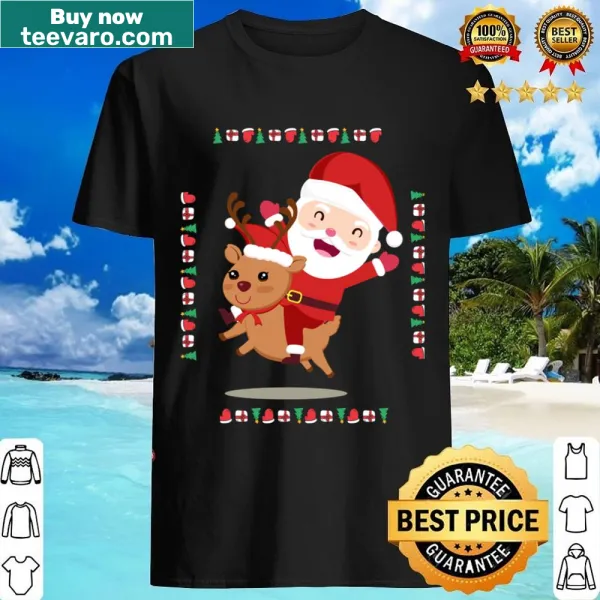 Festive Christmas-themed design on a holiday shirt