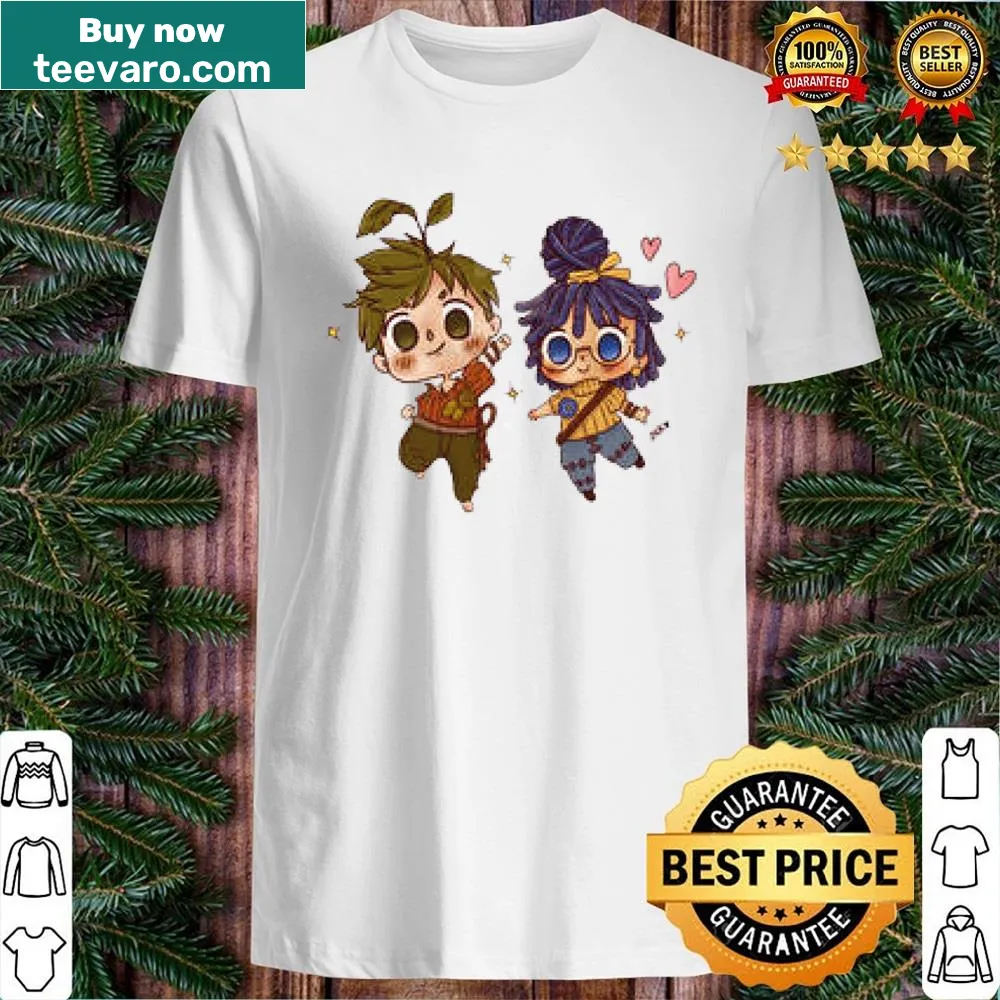 Playful shirt featuring Cody and May from a game