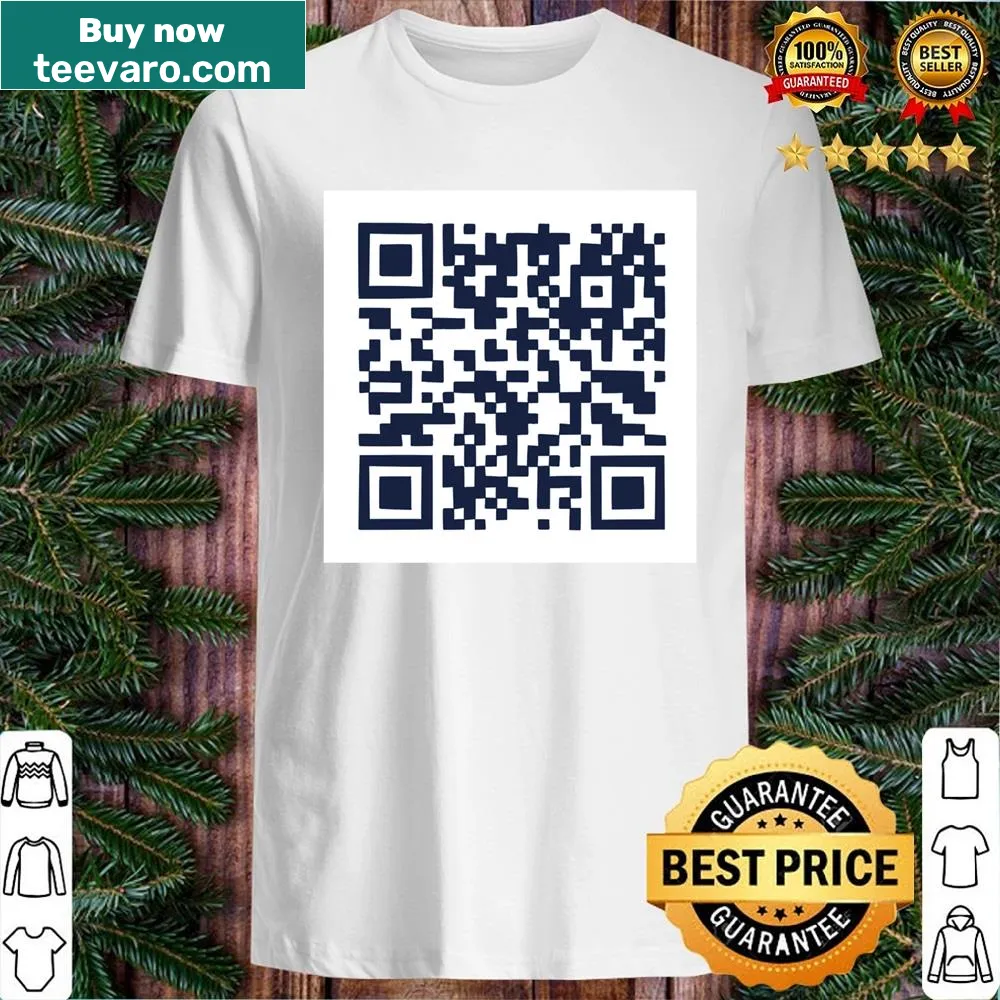 Shirt featuring a unique QR code design