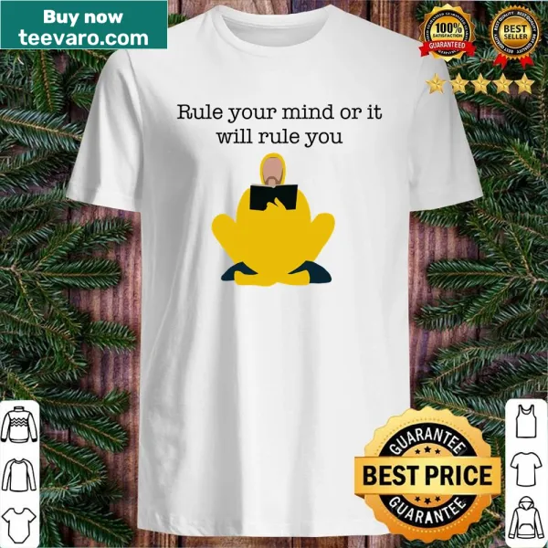 Inspirational shirt with the phrase 'Rule Your Mind' prominently displayed