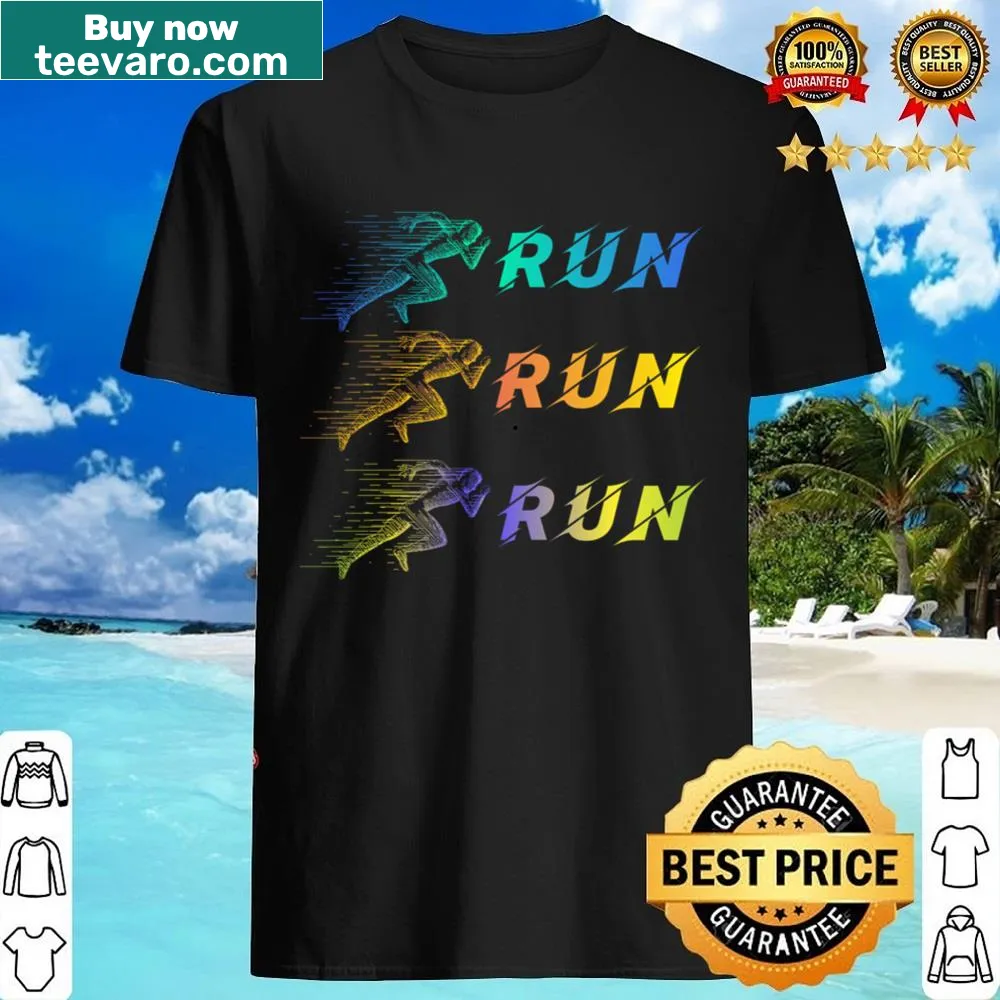 Dynamic shirt celebrating jogging and running enthusiasm