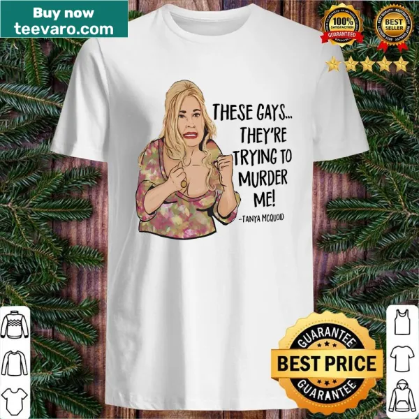 Bold text t-shirt with humorous phrase about trying to murder