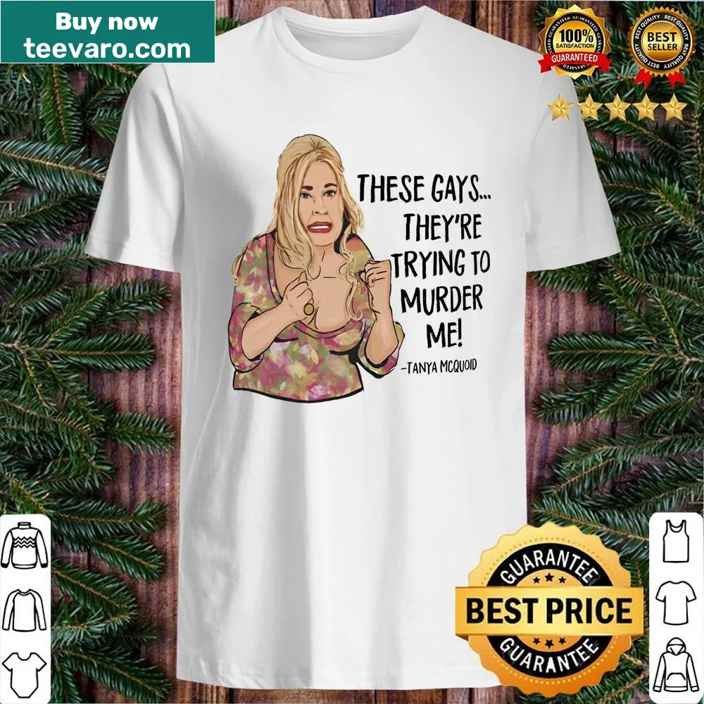 Bold text t-shirt with humorous phrase about trying to murder