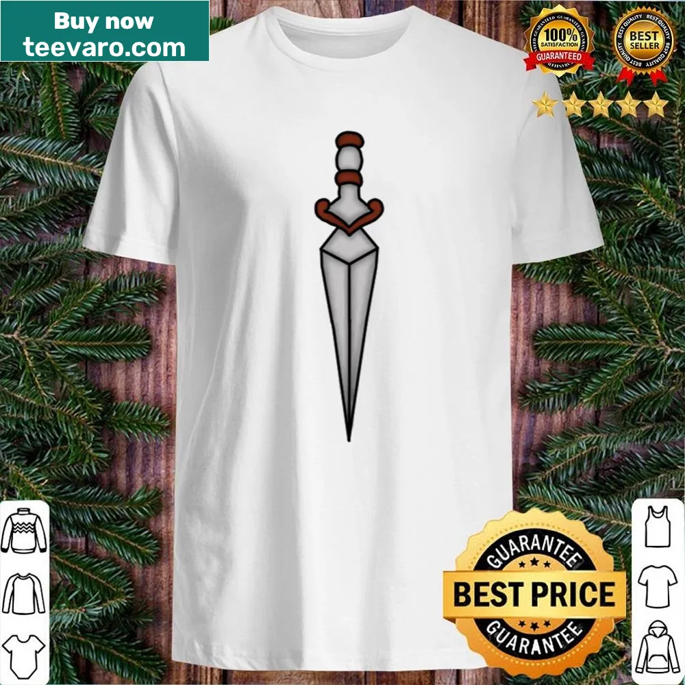 Shirt featuring a traditional tattoo-style sword design