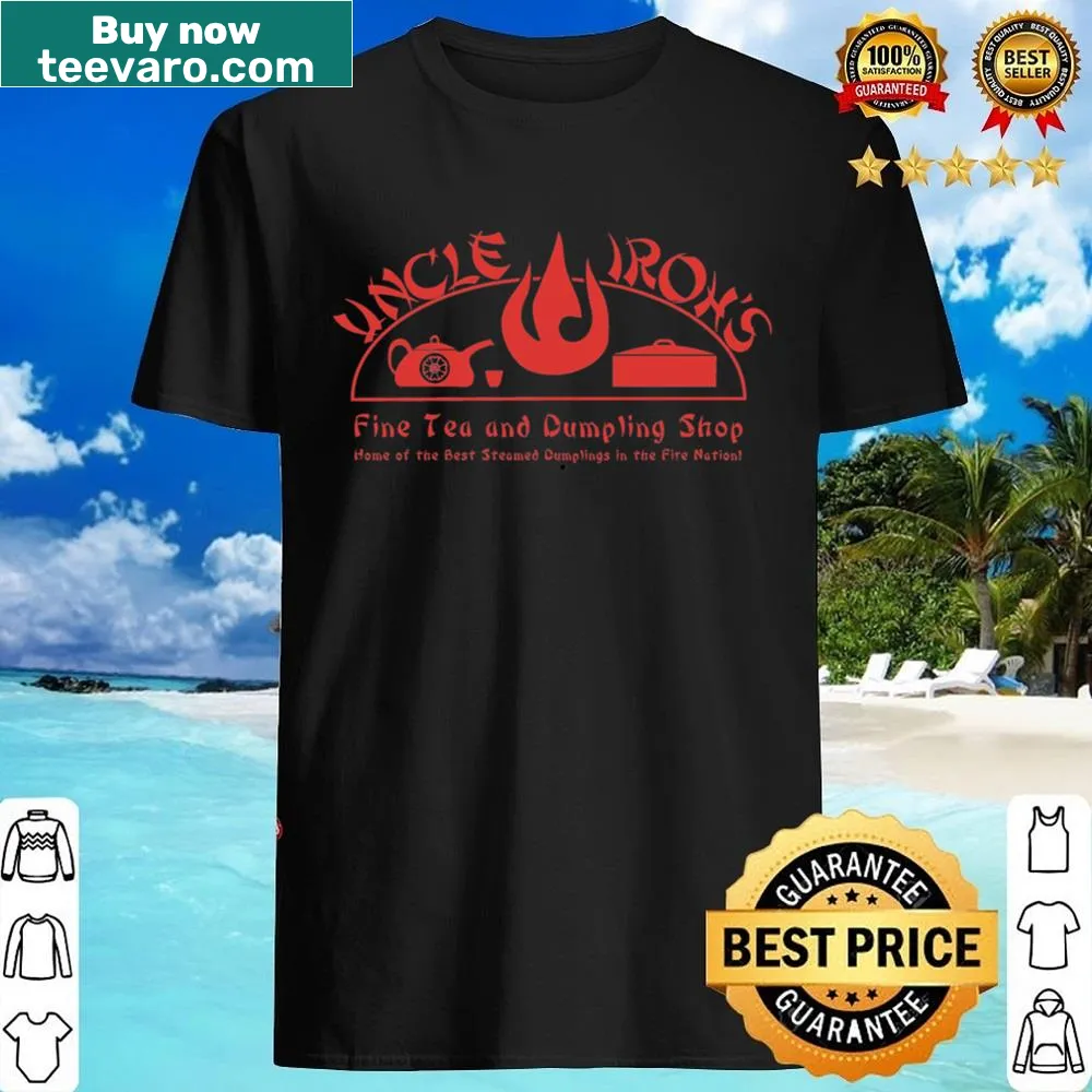Illustrated t-shirt featuring Uncle Iroh's tea shop design