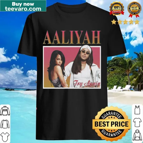 Vintage-style shirt honoring Aaliyah with a faded print