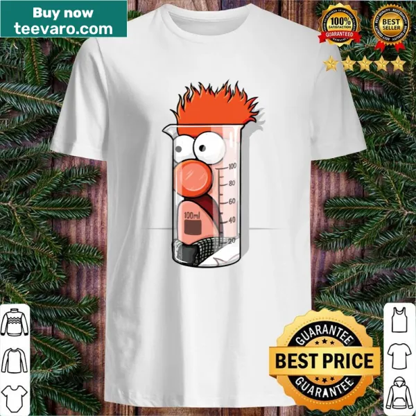 Beaker from Muppets illustrated on a humorous science-themed shirt.
