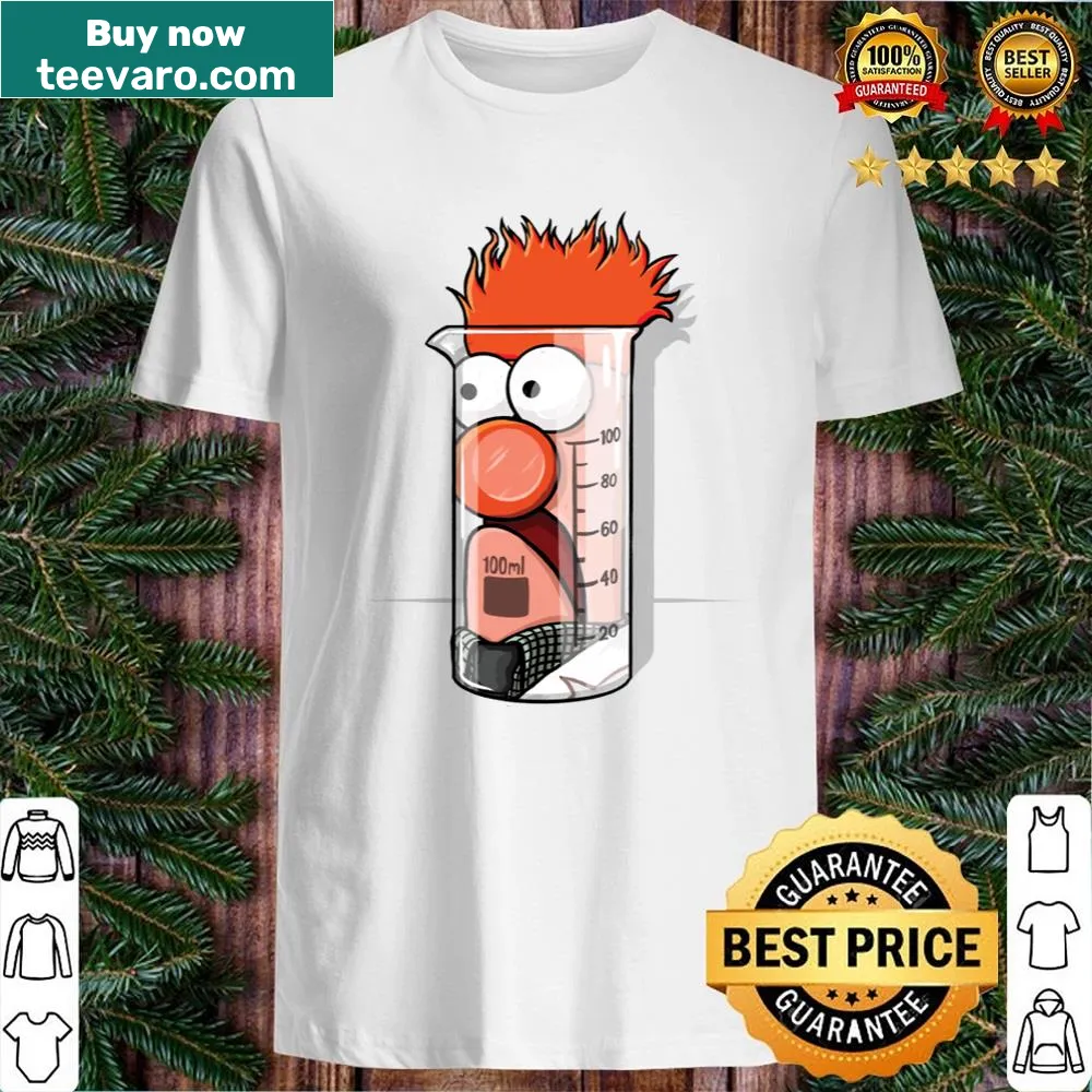 Beaker from Muppets illustrated on a humorous science-themed shirt.