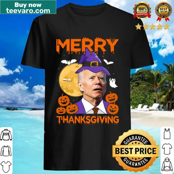 Bidens Thanksgiving shirt with festive illustrations