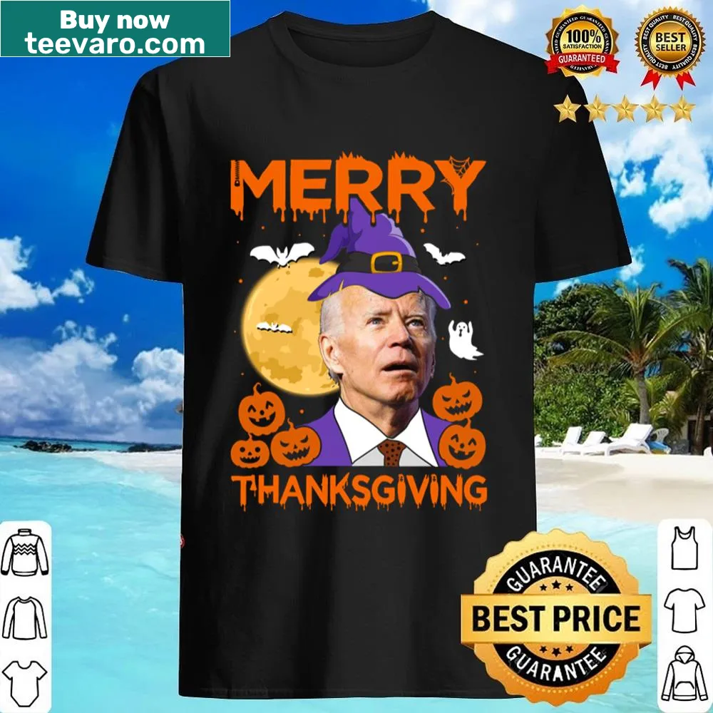 Bidens Thanksgiving shirt with festive illustrations