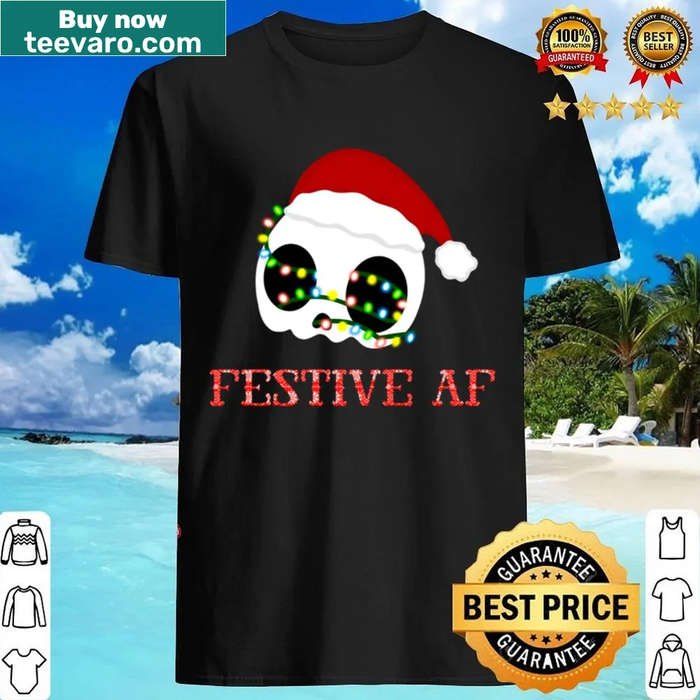 Festive Christmas shirt with playful holiday illustration