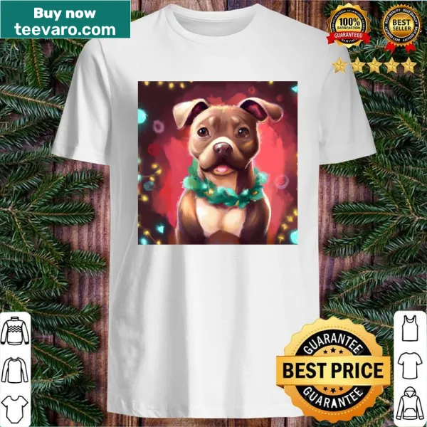 Cute drawing of a Staffordshire Bull Terrier on a shirt