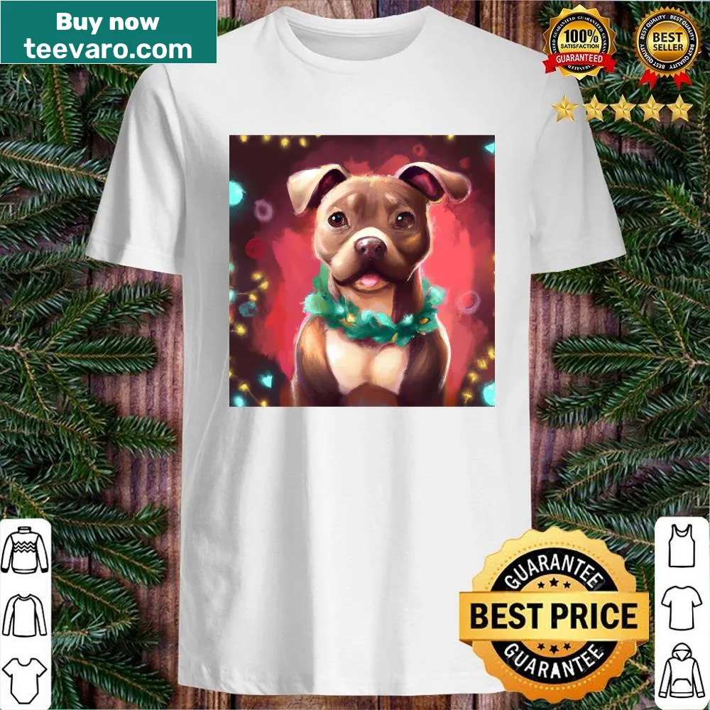 Cute drawing of a Staffordshire Bull Terrier on a shirt