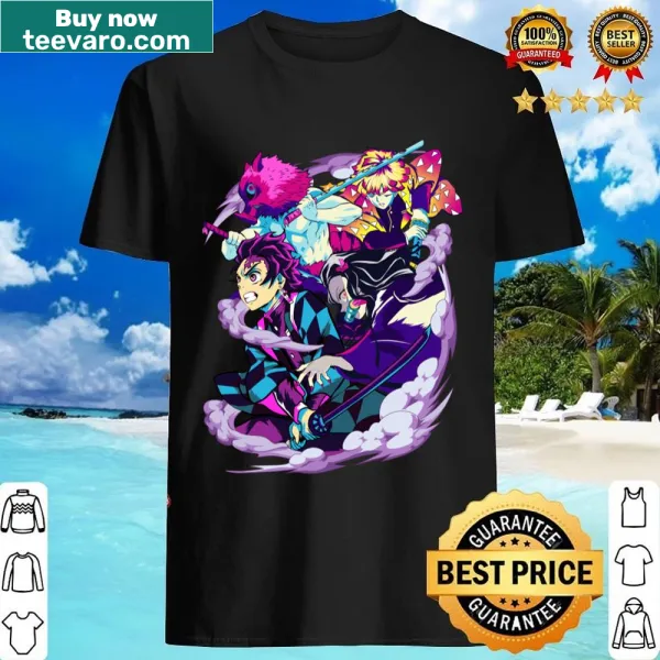 Retro-style shirt featuring elements from Demon Slayer