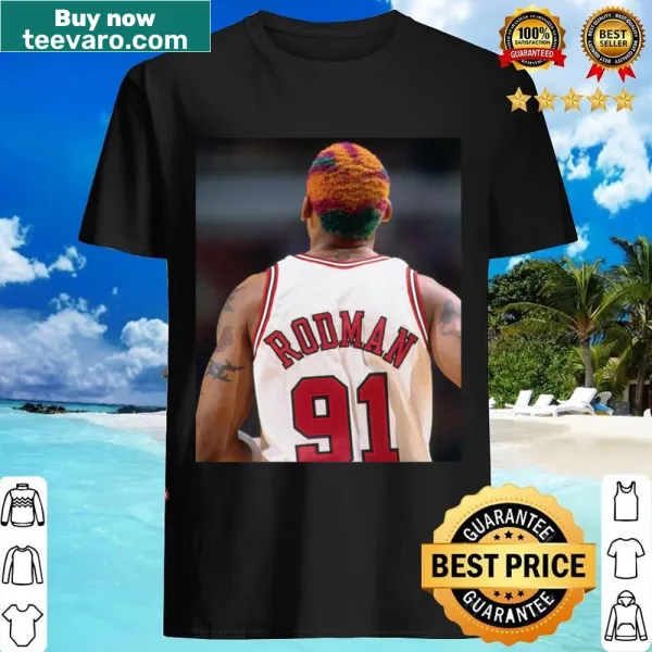 Vintage-style Dennis Rodman shirt celebrating the basketball legend