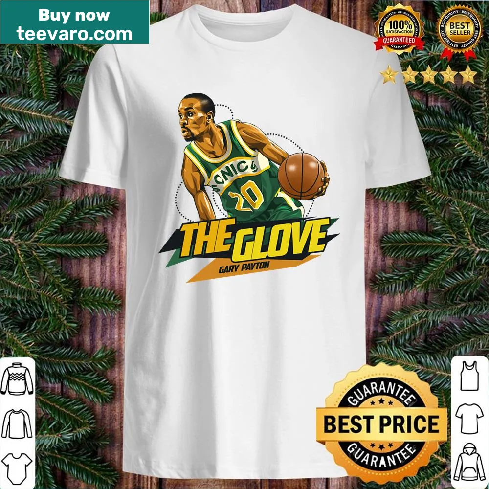 Shirt featuring Gary Payton's nickname, The Glove, in bold text