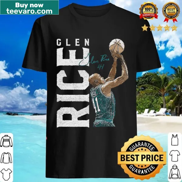 Glen Rice vertical shirt featuring his name in bold typography
