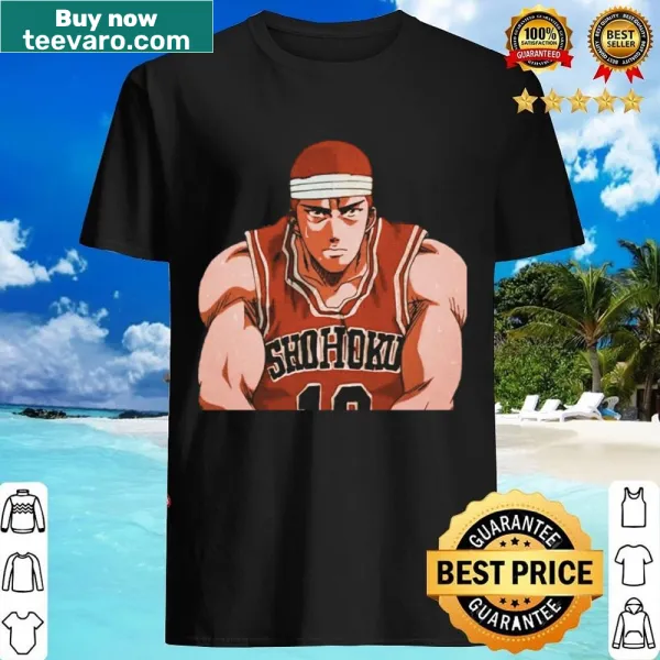 Illustration of Hanamichi Sakuragi on a sporty shirt