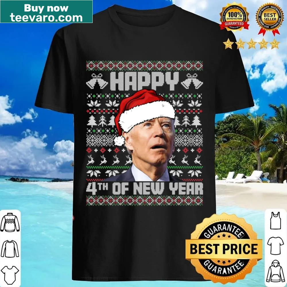 Joe Biden themed shirt with humorous New Year message