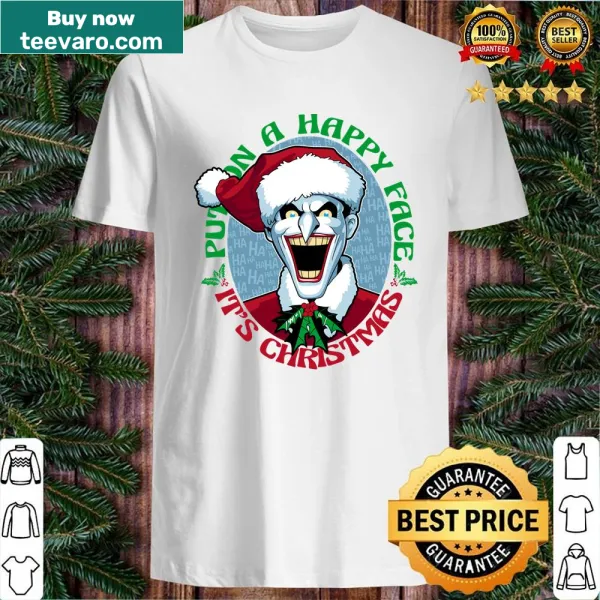 Shirt featuring a cheerful happy face graphic