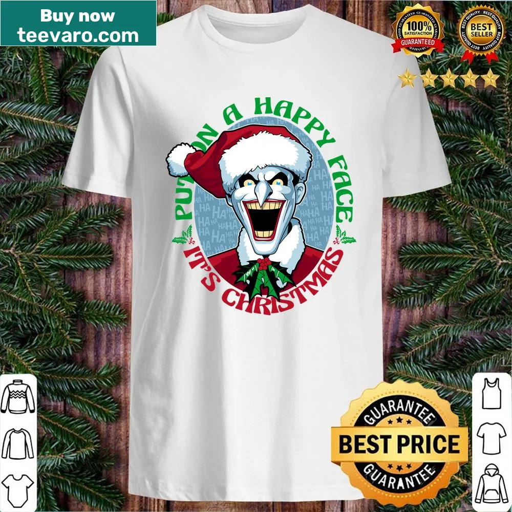 Shirt featuring a cheerful happy face graphic