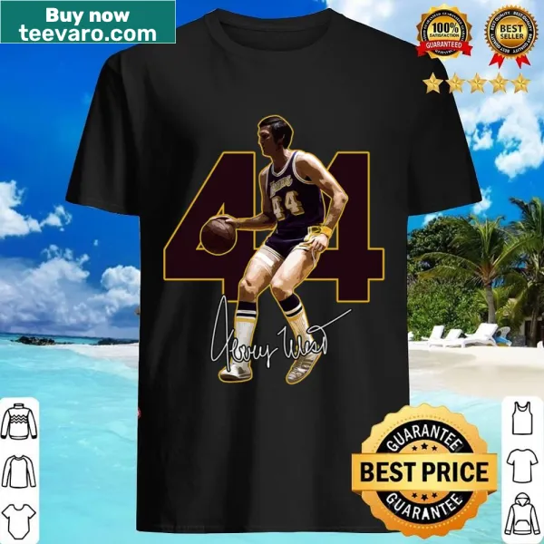 Vintage Jerry West basketball shirt with signature