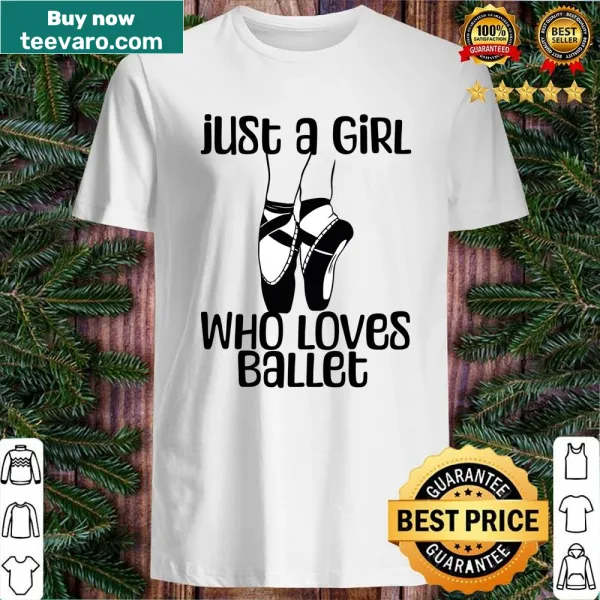 Text on shirt expressing love for ballet designed for girls