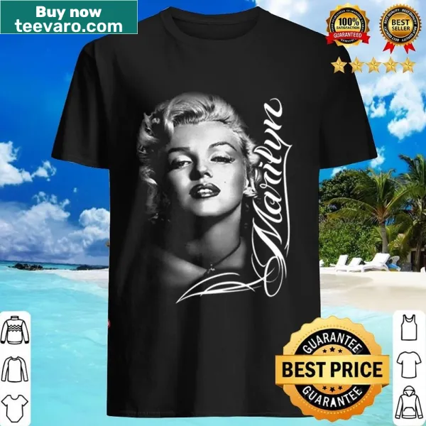 Silhouette of Marilyn Monroe in a signature pose on a men's shirt