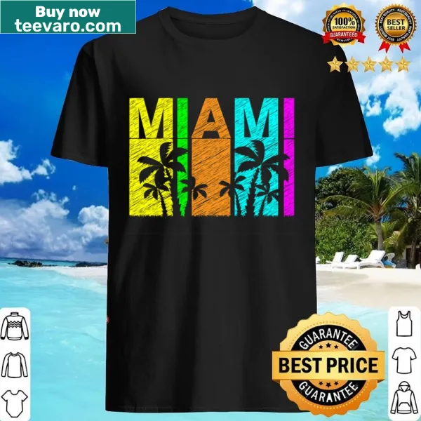 Minimalist Miami-themed T-shirt design