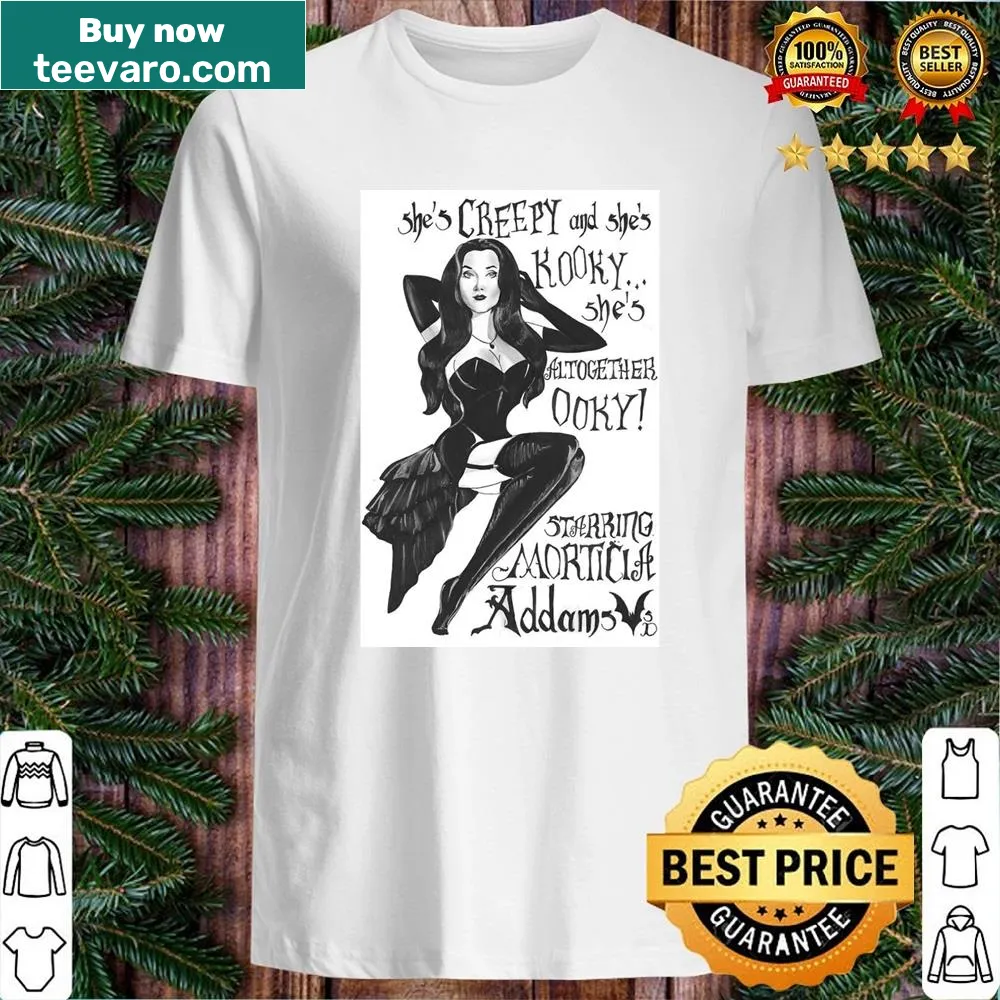 Graphic tee featuring Morticia from the Addams Family