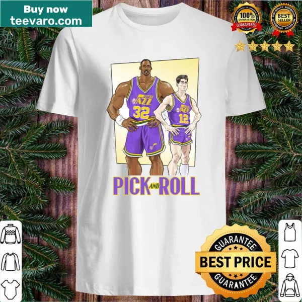 Basketball-themed shirt with 'Pick And Roll' text