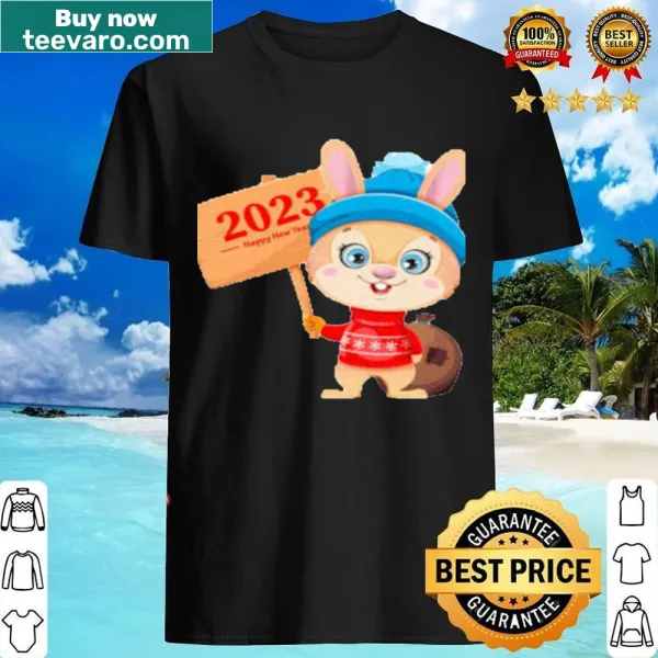 Playful rabbit designs celebrating New Year shirt